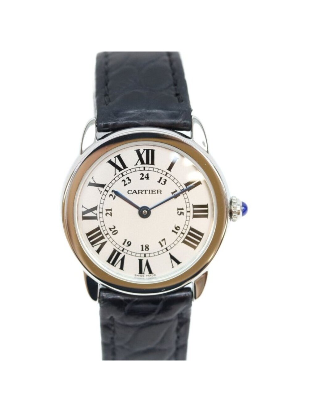 Cartier SS Ronde Solo SM Silver Roman Dial Watch
